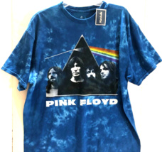 PINK FLOYD Dark Side of The Moon Tour Tie Dye Blue Reproduction T-Shirt L New - $26.77