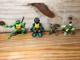 1996-2015 TMNT 2&quot;-2.5&quot;  Mini Teenage Mutant Ninja Turtles Lot Of 4 Turtles Bulk - £8.45 GBP