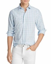 The Men&#39;s Store Premium Cotton Plaid Regular Fit Shirt Island Blue-Size Small - £20.08 GBP