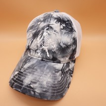 PBR Bull Riding Hat Cap Tie Dye Snapback Adjustable Trucker Mesh White Gray - $14.96