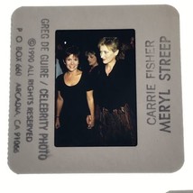 1990 Meryl Streep &amp; Carrie Fisher Star Wars Celebrity Transparency Slide - £11.00 GBP