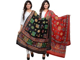 dupatta cotton stole for women mirror work shawl scarf pack of 2 - $30.93