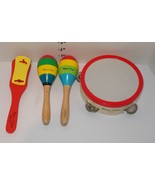 Lot of 3 Mellissa And Doug Musical Instruments for kids Tambourine Maracas - $34.26 CAD