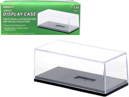 Collectible Acrylic Display Show Case w Black Plastic Base for 1/64 Scale Model - £13.68 GBP