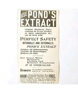 Pond&#39;s Extract New York City 1897 Advertisement Victorian Medical ADBN1A4 - $27.41 CAD