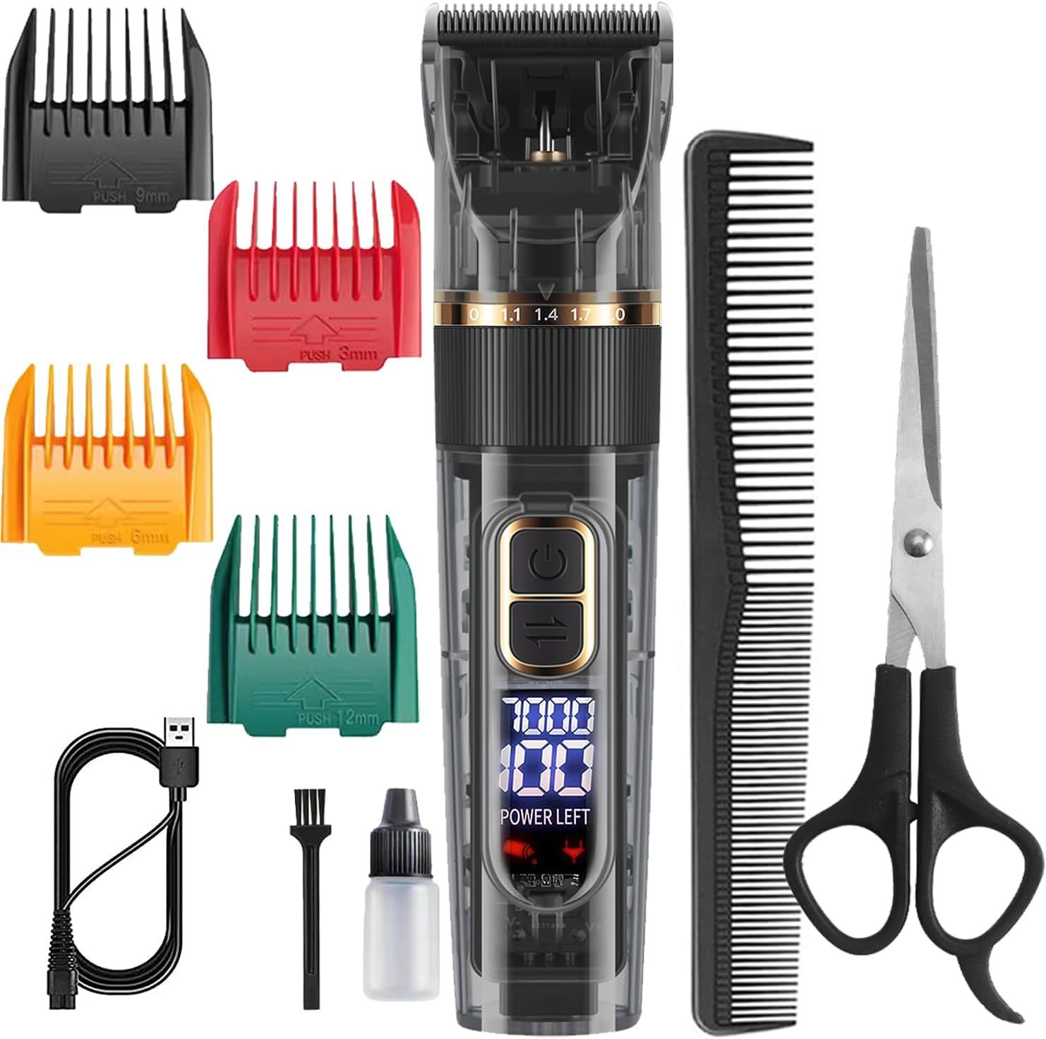 Professional Men&#39;S Hairclippers, Barber Clipper And Hair Cutting Trimmer... - $29.92