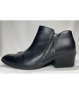 TIME AND TRU BLACK SIDE ZIP MEMORY FOAM ANKLE WOMENS 7 BOOTS - $17.33