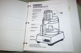 Photocopy Of Cuisinart Pro Classic Food Processor Use, Care, And Recipe Notebook - £7.12 GBP