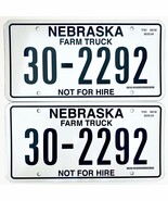  United States Nebraska Not For Hire Farm Truck License Plate 30-2292 - €17,06 EUR