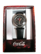 Coca-Cola Accutime Spinner Watch 22 MM Black Vinyl Band - BRAND NEW - $9.65