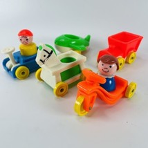 Fisher Price Little People Family LITTLE RIDERS Set VTG 1970s Plane Trik... - $19.55