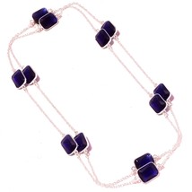 Iolite Gemstone Handmade Black Friday Gift Necklace Jewelry 36" SA 2259 - £3.98 GBP