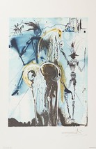 Salvador Dali Don Quichotte Platte Signiert Offset Lithographie Pferd Kunst - £83.10 GBP