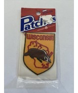 Wisconsin Badgers Souvenir Travel Badge Patch Iron On By Voyager Vtg USA... - $183.28 MXN