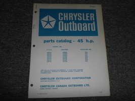 1968 Chrysler Outboard 45 HP Parts Catalog Manual Factory OEM OB 1024 *** - £7.97 GBP
