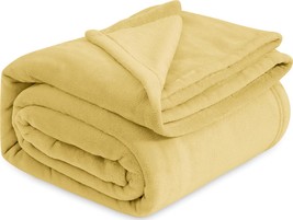 Bedsure Fleece King Size Blankets for Bed Yellow - Soft Cozy - £41.16 GBP