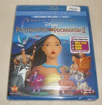 Disney Pocahontas 2-Movie Collection Blu-ray Dvd 3-Disc Set *Brand New Sealed* - £11.83 GBP