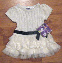 Blueberi Boulevard White Knit Dress NEW Size 12 M - £15.64 GBP