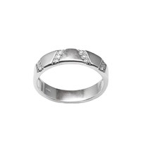 White CZ Men's finger ring Real Sterling Silver - £15.21 GBP