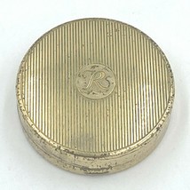 Vintage Revlon Makeup Compact with Mirror Rouge Gold Tone Metal Tin USA FR1 - £10.12 GBP