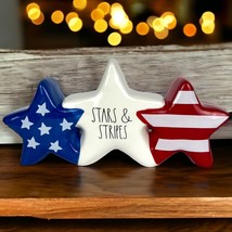Rae Dunn Stars &amp; Stripes Stars Decor 4th of July Fourth New USA Flag Ame... - £11.86 GBP