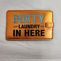 Luggage Tag Orange And Blue Funny Novelty Gift Dirty Laundry In Here - £7.12 GBP