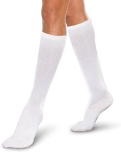 Core-Spun 20-30mmHg Moderate Graduated Compression Support Knee High Socks (Whit - £70.97 GBP