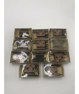 Lot Of 11 Pair Deadstock Cabinet Door Hinges 3/8 Inset Old Copper Nation... - $53.91 CAD