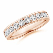 ANGARA Natural Diamond Wedding Band in 14K Gold (Grade-HSI2, 0.74 Ctw) - £1,279.83 GBP