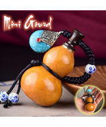 Mini Natural Gourd, Used As Keychain, Liquid Bottle, Feng Shui Decoratio... - $30.00