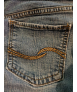 Levi jeans size 12 women mid rise straight leg stretch blue denim - £10.39 GBP