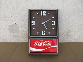 Vintage Enjoy Coca Cola Hanging Wall Clock Sign Advertisement  A - £138.37 GBP