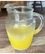 Blendo Pitcher Vintage MCM W.V. Lemon Frosted Glass 8.5” T 5” D - €17,63 EUR