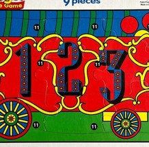 1997 Bingo Patch Circus Puzzle Train Car 123 Vintage Frame Tray 9 Pcs BGS - $32.50