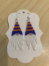 Hand Threaded, Florida College Team Colors Gnome Earrings - Free Shipping - New - £17.82 GBP