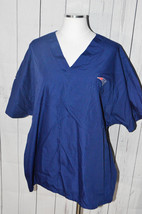 NFL Women&#39;s Patriots Navy Blue Short Sleeve Scrub Shirt Size XL - £18.88 GBP