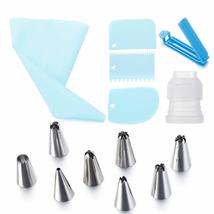 14 Pcs/Set Home &amp; Kitchen Cupcake Fondant Stainless Steel Icing Piping Nozzles P - £13.75 GBP