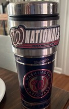 WASHINGTON NATIONALS NATS MLB  16 OZ STAINLESS STEEL COFFEE TRAVEL MUG T... - £14.47 GBP