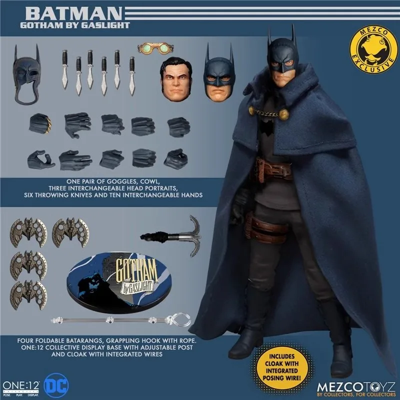 In Stock Mezco Batman Toys Dc Gotham By Gaslight Batman Anime Action Figure - $406.85+
