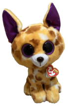 Ty Beanie Boo&#39;s Pablo the Chihuahua Dog Purple Ears Eyes Hang Tush Tag 9 inch  - £10.09 GBP