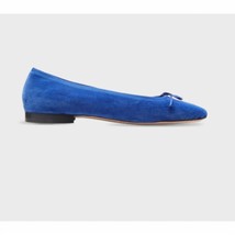 Ann Mashburn women&#39;s square toe velvet ballet shoe in Blue - £138.23 GBP