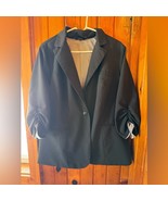 Torrid Black Blazer with Ruched Sleeves Size 3 - $722.26 MXN