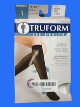Truform Lites Stockings Womens Open Toe M Beige Knee High Sheer Moderate... - $13.00