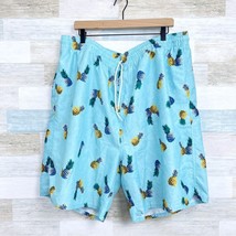 Old Navy Pineapple Print Cargo Swim Trunks Blue 8&quot; Inseam Swimwear Mens ... - £18.47 GBP