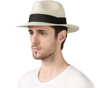 Summer Beach Sun Hat for Men Foldable Floppy Travel Packable Straw - £32.95 GBP