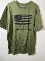 General Standard Green American Flag Land Of The Free Made In The USA T ... - $19.79