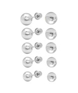 Genuine 14k White Gold Round Ball Stud Screwback Safety Earrings - 2mm t... - €54,78 EUR+