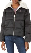 Levi&#39;s Womens Corduroy Bubble Puffer Jacket,Size Large,Black - £110.53 GBP