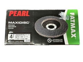 Box of 10 Pearl Abrasive Maxidisc Fat Max Zirconia 4 1/2&quot; Z40 MAX4540ZJ9 T-29 - £49.66 GBP