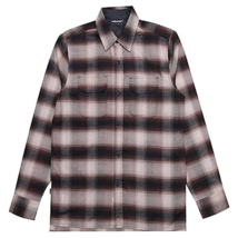 The Hundreds Mens Hombre Long Sleeevs Flannel Shirt Color Brown Size Large - £29.62 GBP